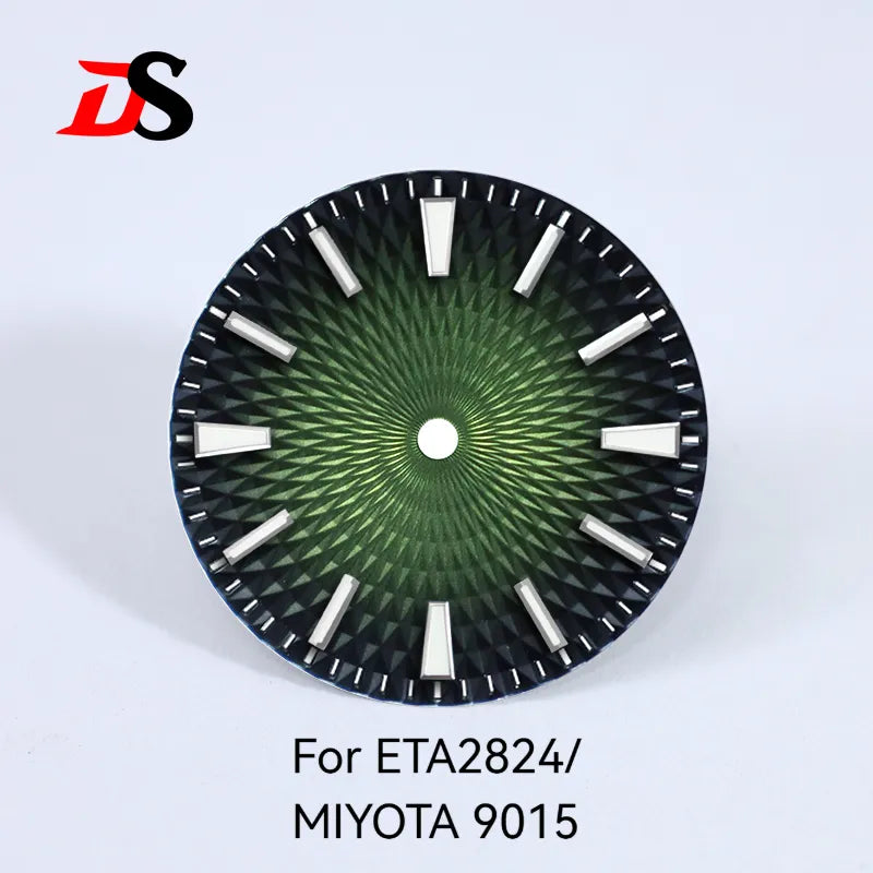 28.5mm Dial Pineapple Face Dial Blue Lume Suitable for NH35 NH38 ETA2824/MIYOTA 9015 Movement No Date