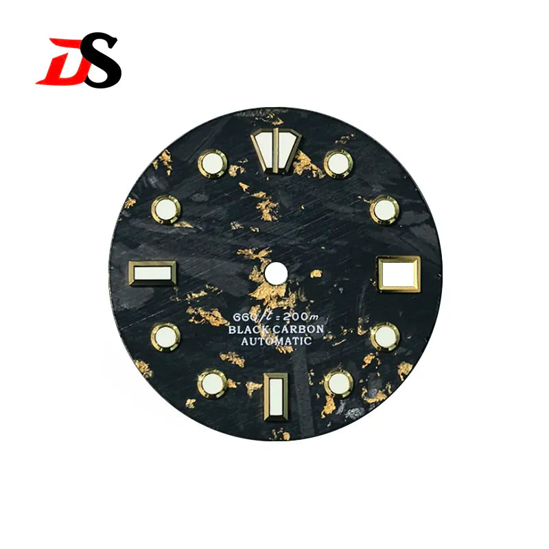 Natural Carbon Fiber Dial 28.5mm GS Diving Index Blue Lume NH35