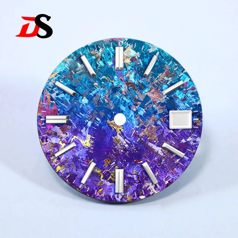 Gradient Blue Purple Dial Crystal Titanium Texture 28.5mm NO Lume NH35 Movement