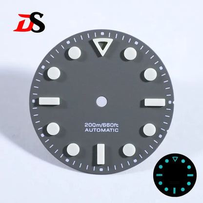 Matte Dial Hollow Index 28.5mm Dial blue Lume for NH35 ETA2824/MIYOTA 9015 Movement No Date