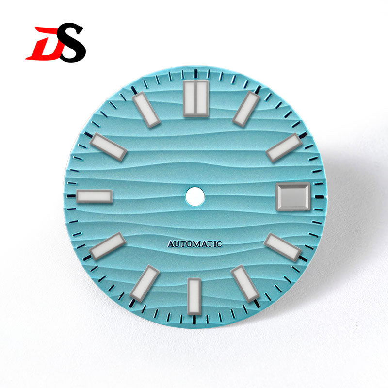 Wave Dial 3 o'clock strip index BGW9/Blue Lume NH35 28.5mm NH34