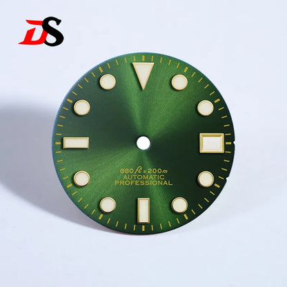 28.5mm Gold Sunburst Dial YM SUB for NH35 Movement BGW9 C3 Lume Date