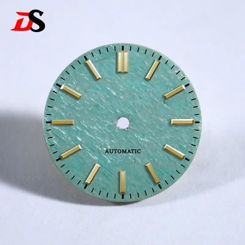 NH35 Dial Tianhe Jade 28.5mm Black Tick Mark NH38 Movement Stone Dial No Date/ Date Blue Lume/no Lume