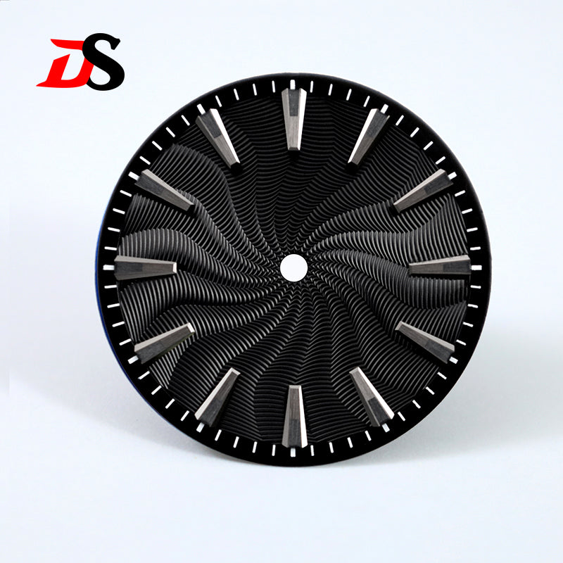 Black Guilloche Dial 28.5mm Black Lume NH35 Sterile NH34 NH38 No Date