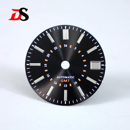 28.5mm Sunburst Dial No Lume NH34 GMT Movement