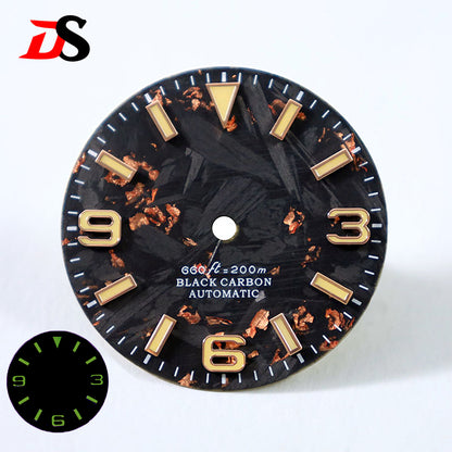 369 EXP Carbon Fiber Dial blue/green lume 28.5mm NH35