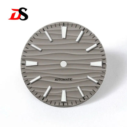 28.5mm Wave Dial no date Blue lume NH35 NH34 Movement