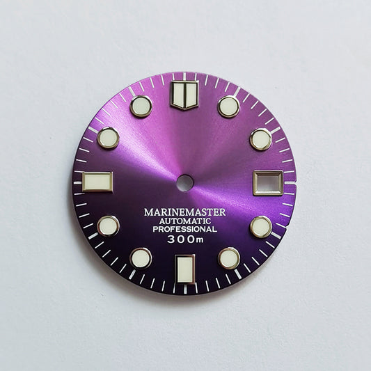 28.5mm Silver Marinemaster MM Index Dial BGW9 C3 Lume NH35NH36 Movement