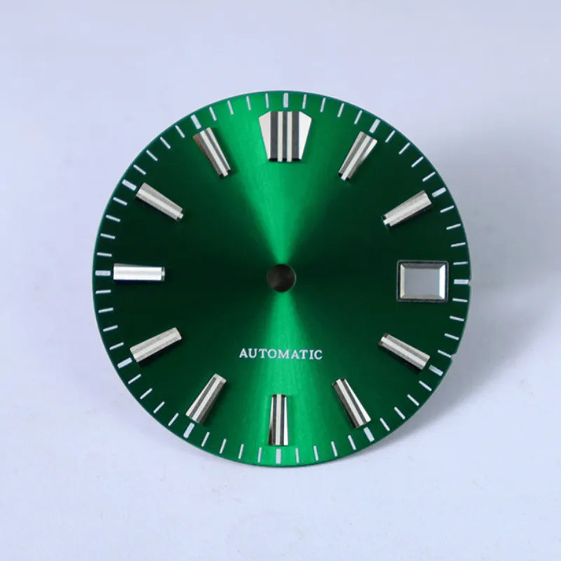 28.5mm Sunburst Dial GS MOD Blue Lume NH35 Movement No Lume