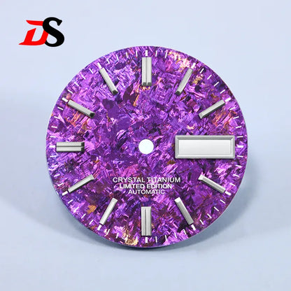 Ice Crystal Titanium Dial 28.5mm DAY DATE No Lume NH35 NH36 Movement