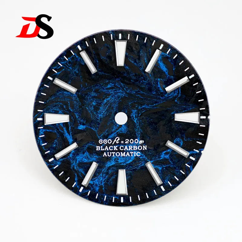28.5mm Dial Rich Color Carbon Fiber Dial BGW9 Lume for NH35 Movement No date/3o'clock date