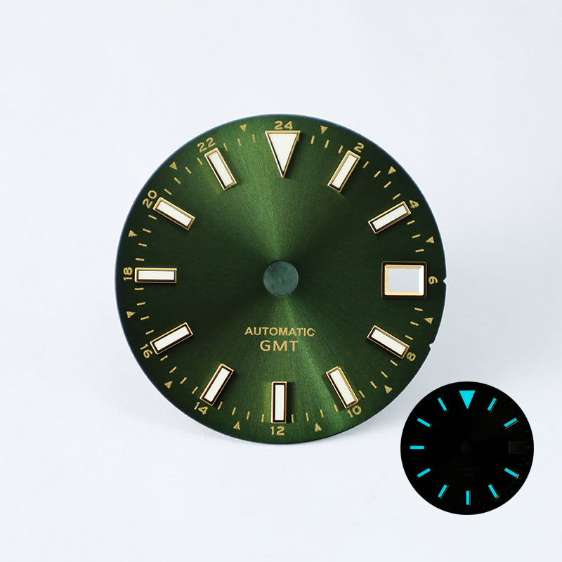 Sunburst Date Dial NH34 GMT Blue Lume