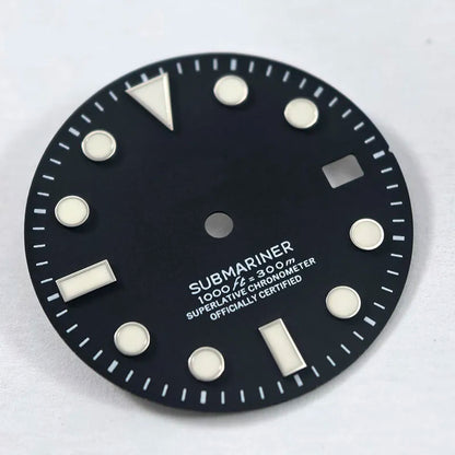 28.5mm Matte SUB Dial BGW9 C3 Lume Custom Logo for ETA2824 Movement