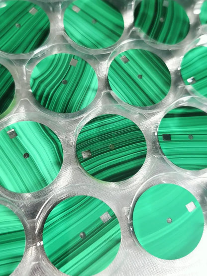 28.5mm Dial Natural Malachite No Lume Stone Dial NH34 Movement