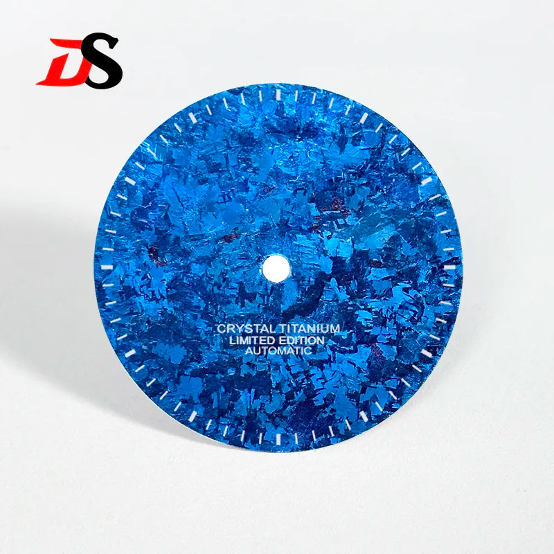 Blank 28.5mm Ice Crystal Titanium Dial Blue Lume NH35 Movement