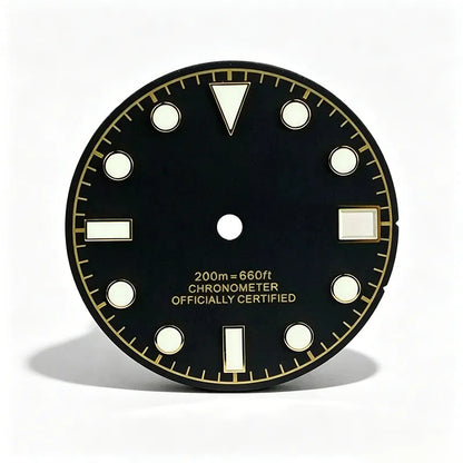 28.5mm Matte Dial Retro Tudo BGW9 C3 Lume for NH35 Movement