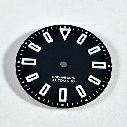 28.5mm Matte Dial Hollow Index BGW9 C3 Lume SKX007 for NH36 Movement No Date Window