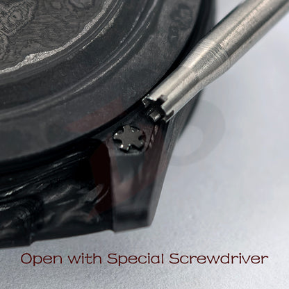 38mm Carbon Fiber Case Carbon Fiber Bezel Sapphire Glass Multi-function Case 3ATM Fit VK63/4130 Movement