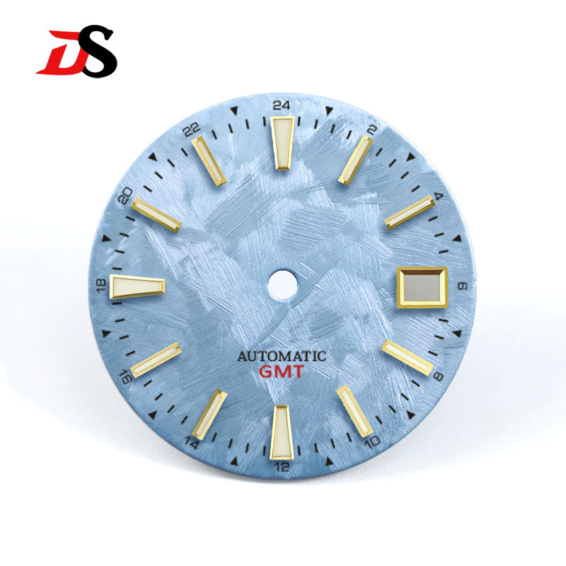 GS Sakura Blue Luminous GMT NH34 Snowflake Cherry Blossom 28.5mm SKX007NH35