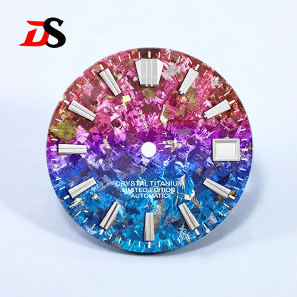 28.5mm Dial Crystal Titanium GS MOD Chaotic Texture No Lume NH35 Movement