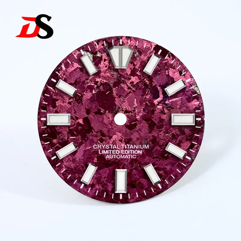 28.5mm Ice Crystal Titanium Dial Blue Lume NH35 Movement