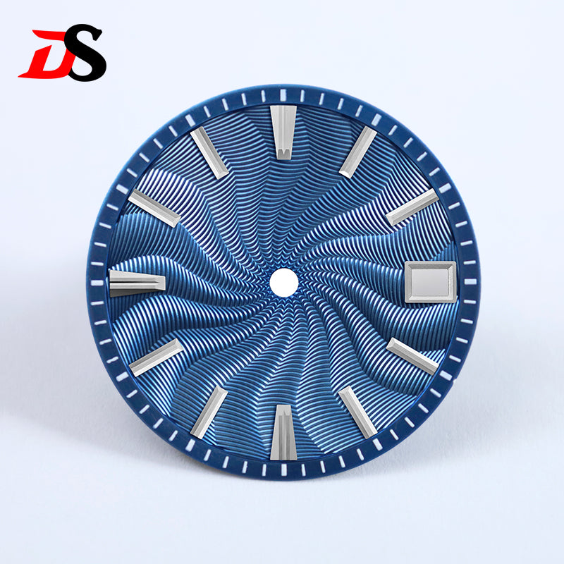 Guilloche Dial 28.5mm No Lume Sterile NH35NH34NH38 Movement 3 O'clock/6 O'clock/no Date