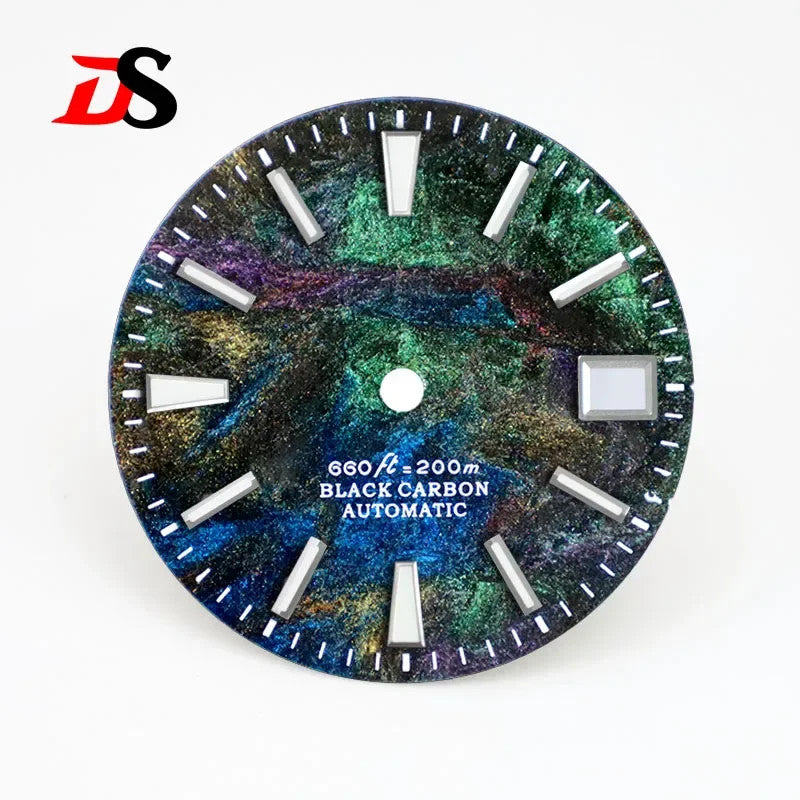 28.5mm Dial Rich Color Carbon Fiber Dial BGW9 Lume for NH35 Movement No date/3o'clock date