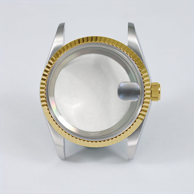 36mm Oyster Case Glass Back Rose Gold Steel Sapphire AR Coating