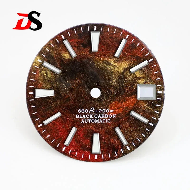 28.5mm Dial Rich Color Carbon Fiber Dial BGW9 Lume for NH35 Movement No date/3o'clock date