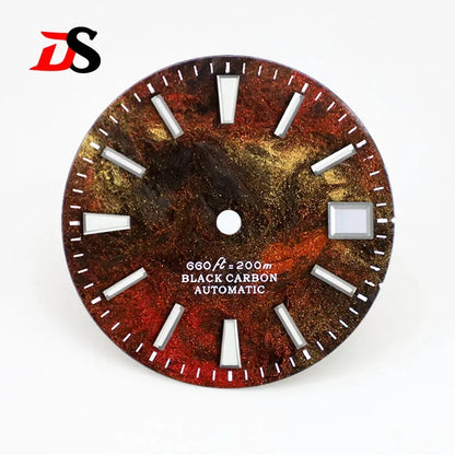 28.5mm Dial Rich Color Carbon Fiber Dial BGW9 Lume for NH35 Movement No date/3o'clock date