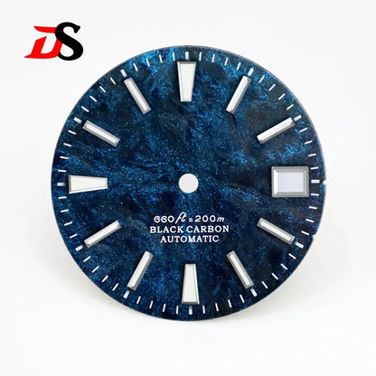 28.5mm Dial Rich Color Carbon Fiber Dial BGW9 Lume for NH35 Movement No date/3o'clock date