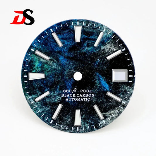 28.5mm Dial Rich Color Carbon Fiber Dial BGW9 Lume for NH35 Movement No date/3o'clock date