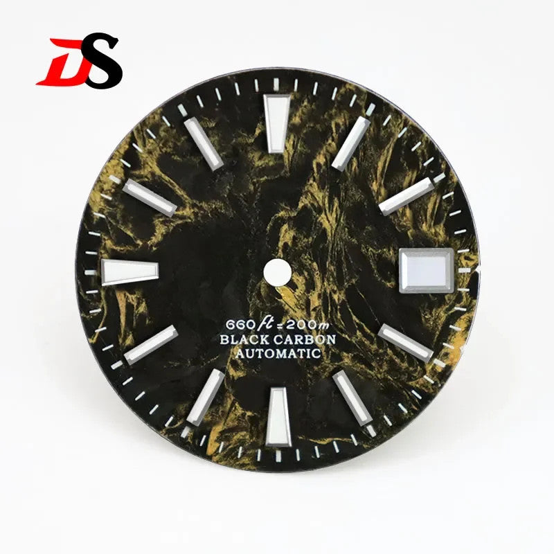 28.5mm Dial Rich Color Carbon Fiber Dial BGW9 Lume for NH35 Movement No date/3o'clock date