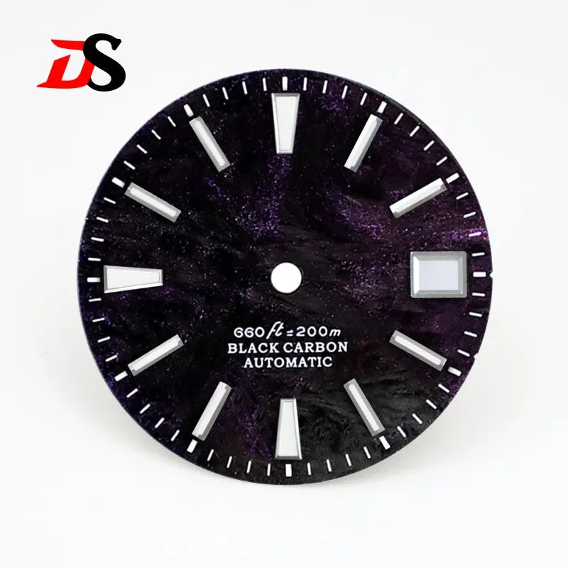 28.5mm Dial Rich Color Carbon Fiber Dial BGW9 Lume for NH35 Movement No date/3o'clock date