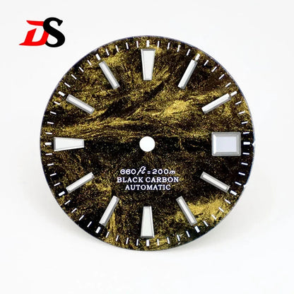 28.5mm Dial Rich Color Carbon Fiber Dial BGW9 Lume for NH35 Movement No date/3o'clock date