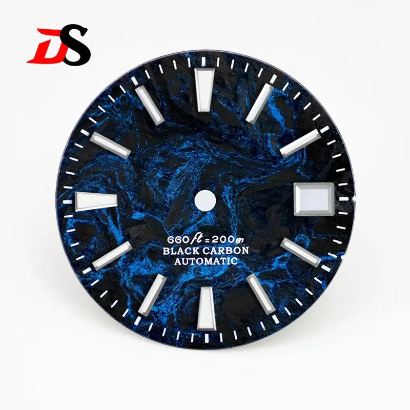 28.5mm Dial Rich Color Carbon Fiber Dial BGW9 Lume for NH35 Movement No date/3o'clock date