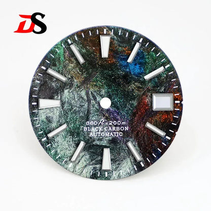 28.5mm Dial Rich Color Carbon Fiber Dial BGW9 Lume for NH35 Movement No date/3o'clock date
