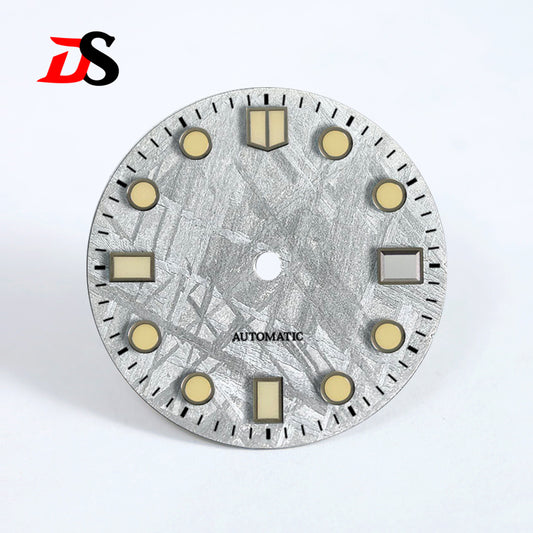 28.5mm Gray Natural Meteorite Dial BGW9 C3 Lume NH35NH36 Automatic Movement