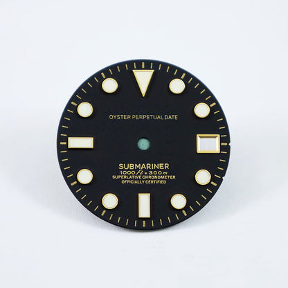 Gold Index Sunburst SUB Dial Mod BGW9 C3 Lume Dial NH35NH36 Movement 28.5mm