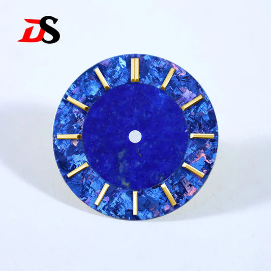 No Tick Mark Dial Lapis Lazuli Cryolite Dial Creative Stitching NH38 Movement No Date Tiger's Eye Blue Sand