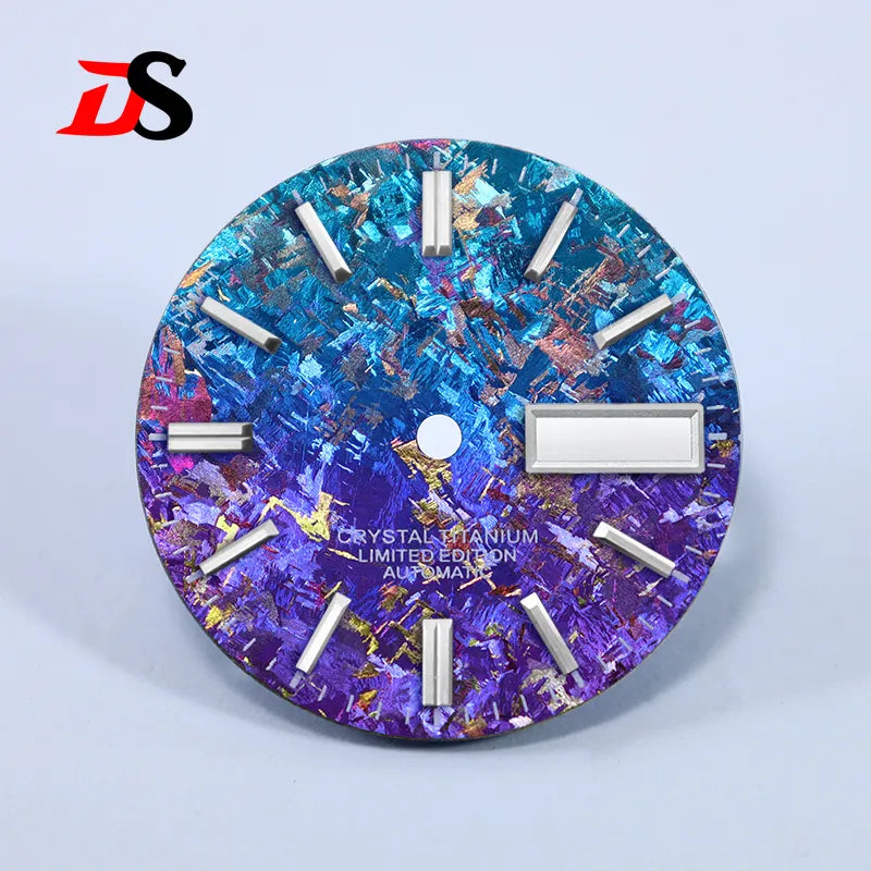 Ice Crystal Titanium Dial 28.5mm DAY DATE No Lume NH35 NH36 Movement