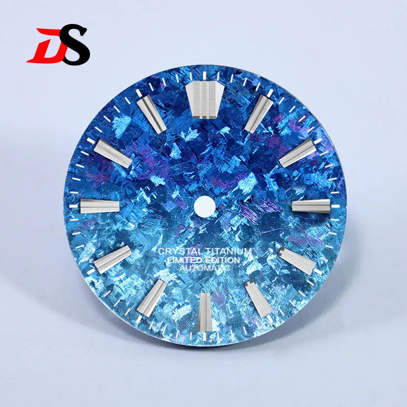 28.5mm Dial Ice Crystal Titanium Dial GS MOD No Lume NH35 Movement No Date Dial