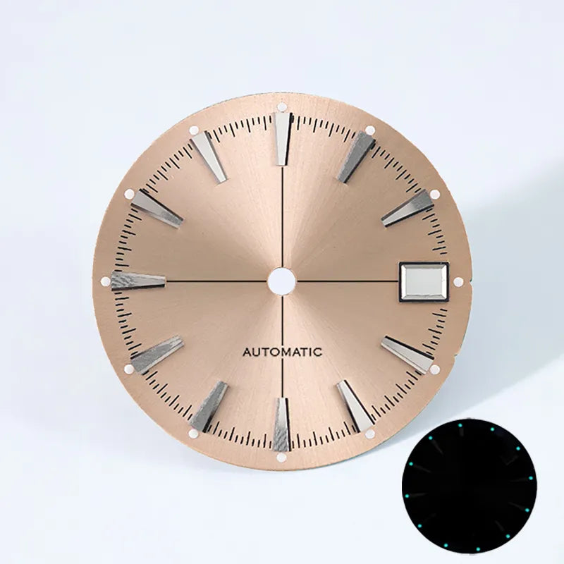 Sunburst Date Dial Green Lume NH35 movement