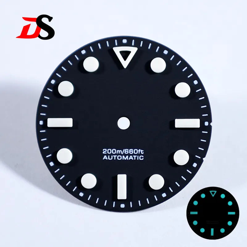 Matte Dial Hollow Index 28.5mm Dial blue Lume for NH35 ETA2824/MIYOTA 9015 Movement No Date