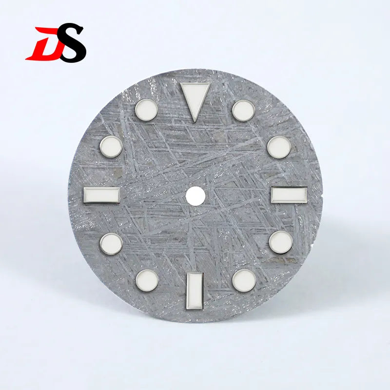 No Tick Mark 28.5mm Natural Grey Meteorite Dial Blue Lume NH35NH36 Movement