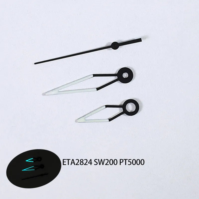 ETA 2824 SW200 Skeleton Watch Hands BGW9 Lume Hour Hand Needle