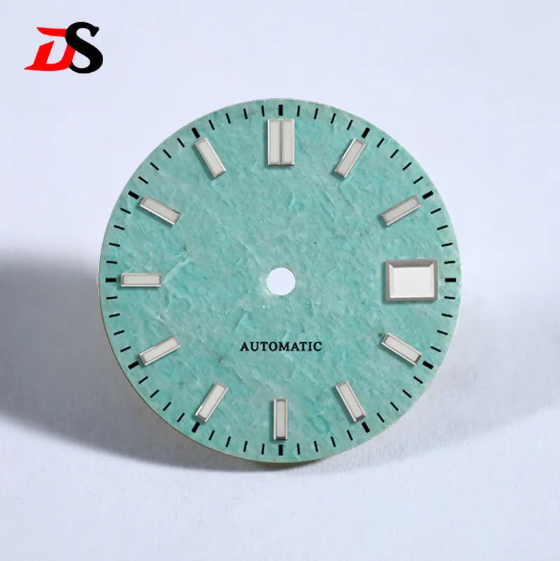 NH35 Dial Tianhe Jade 28.5mm Black Tick Mark NH38 Movement Stone Dial No Date/ Date Blue Lume/no Lume