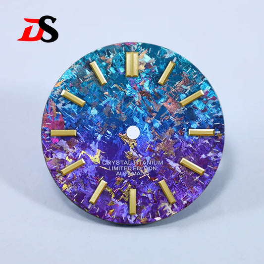 28.5mm Dial Ice Crystal Titanium Dial No Lume NH35 Movement No Date Dial