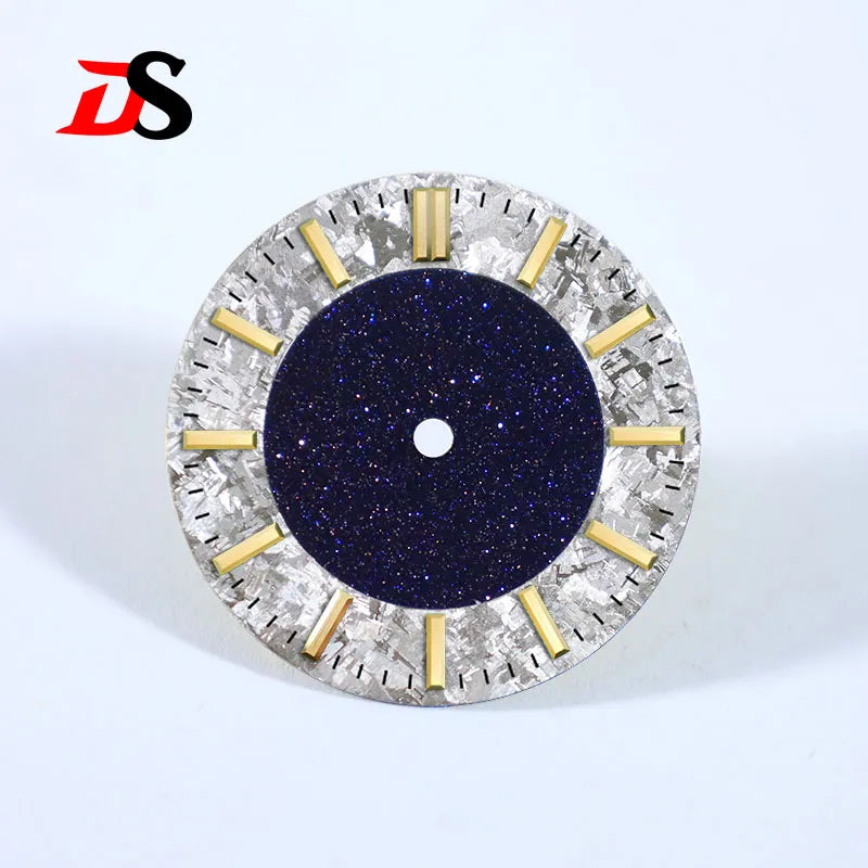 Natural 28.5mm Dial Tiger's Eye Stone Ice Crystal Stone Dial Creative Stitching High-quality NH38 Movement No Date