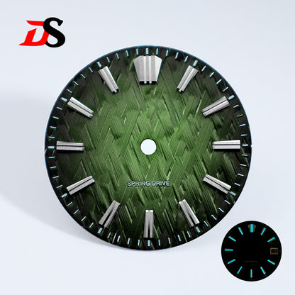 No Date 28.5mm Ice Forests Dial for NH34 NH35 Movement Blue Lume/no Lume